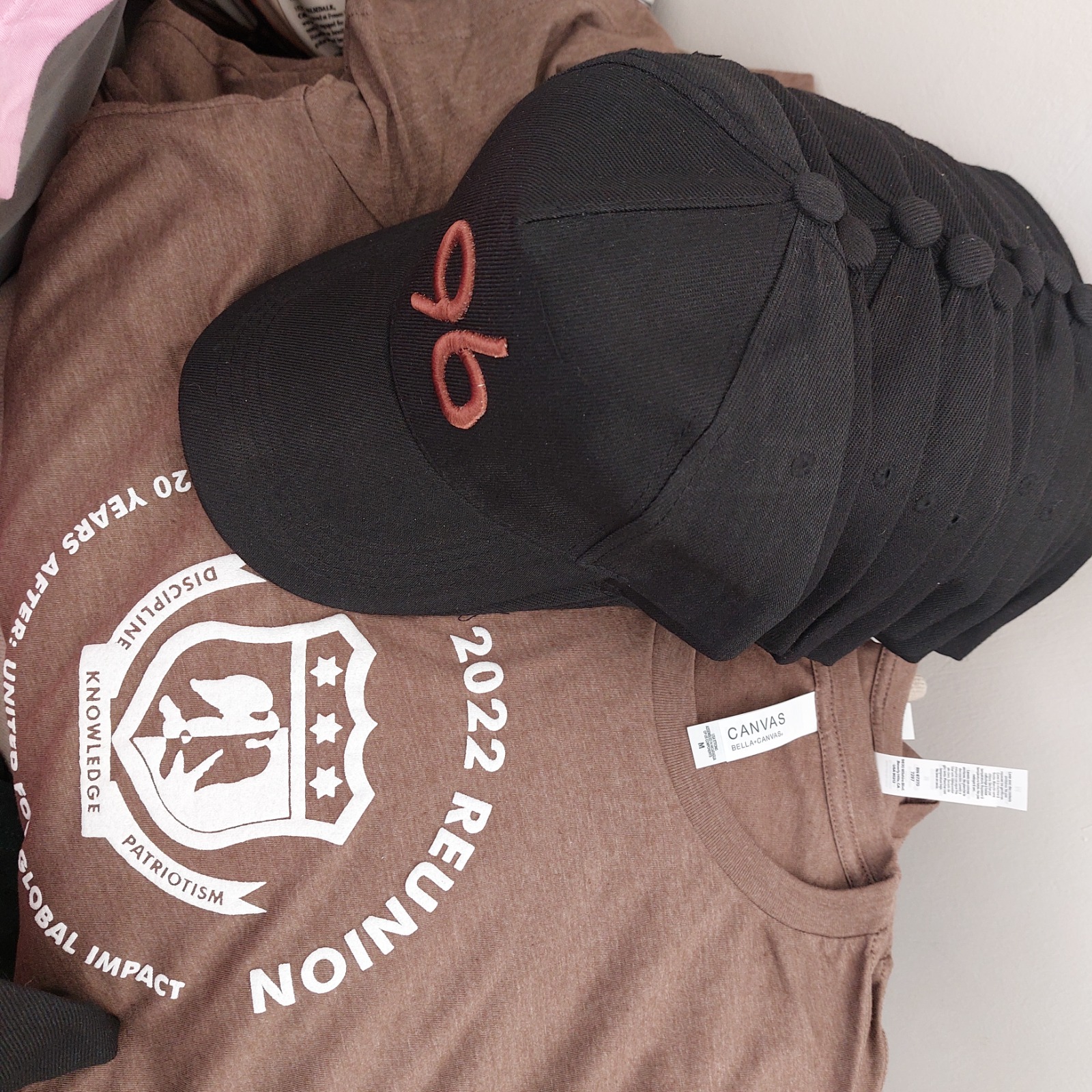 Custom embroidered reunion caps