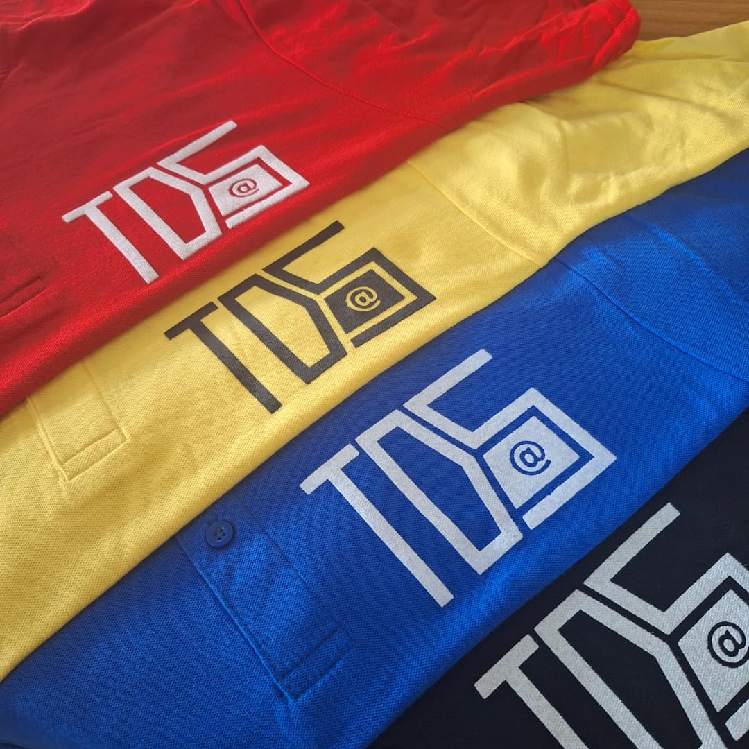 Custom anniversary polo T-shirts produced by Blanks for Brands